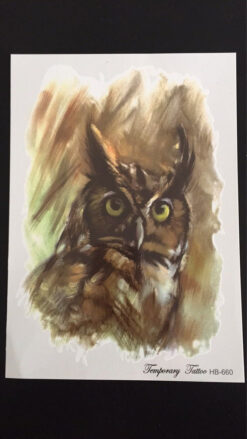 Tillfällig Tatuering 21 x 15cm - Owl
