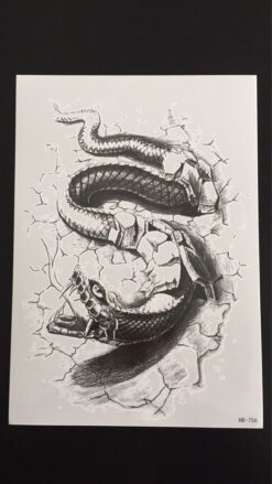 Tillfällig Tatuering 21 x 15cm - Snake
