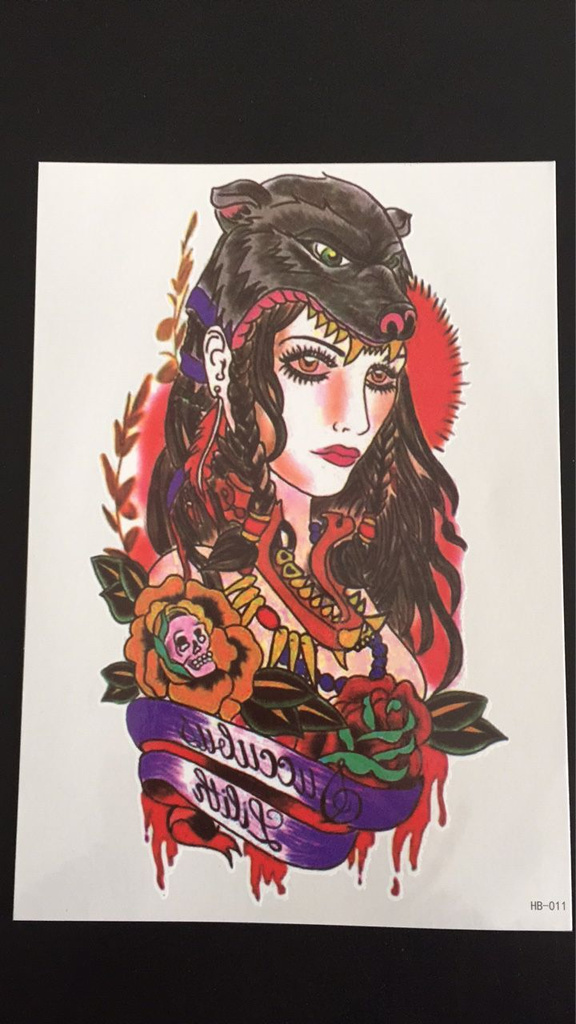Tillfällig Tatuering 21 x 15cm - Lilith