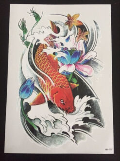 Tillfällig Tatuering 21 x 15cm -Koi Fish