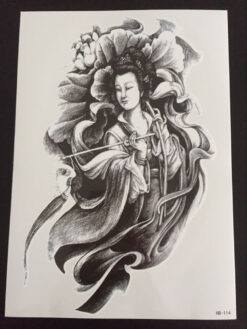 Tillfällig Tatuering 21 x 15cm - Geisha