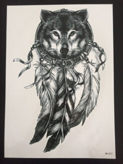 Tillfällig Tatuering 21 x 15cm - Spiritual Wolf