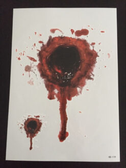 Tillfällig Tatuering 21 x 15cm - Bullet hole