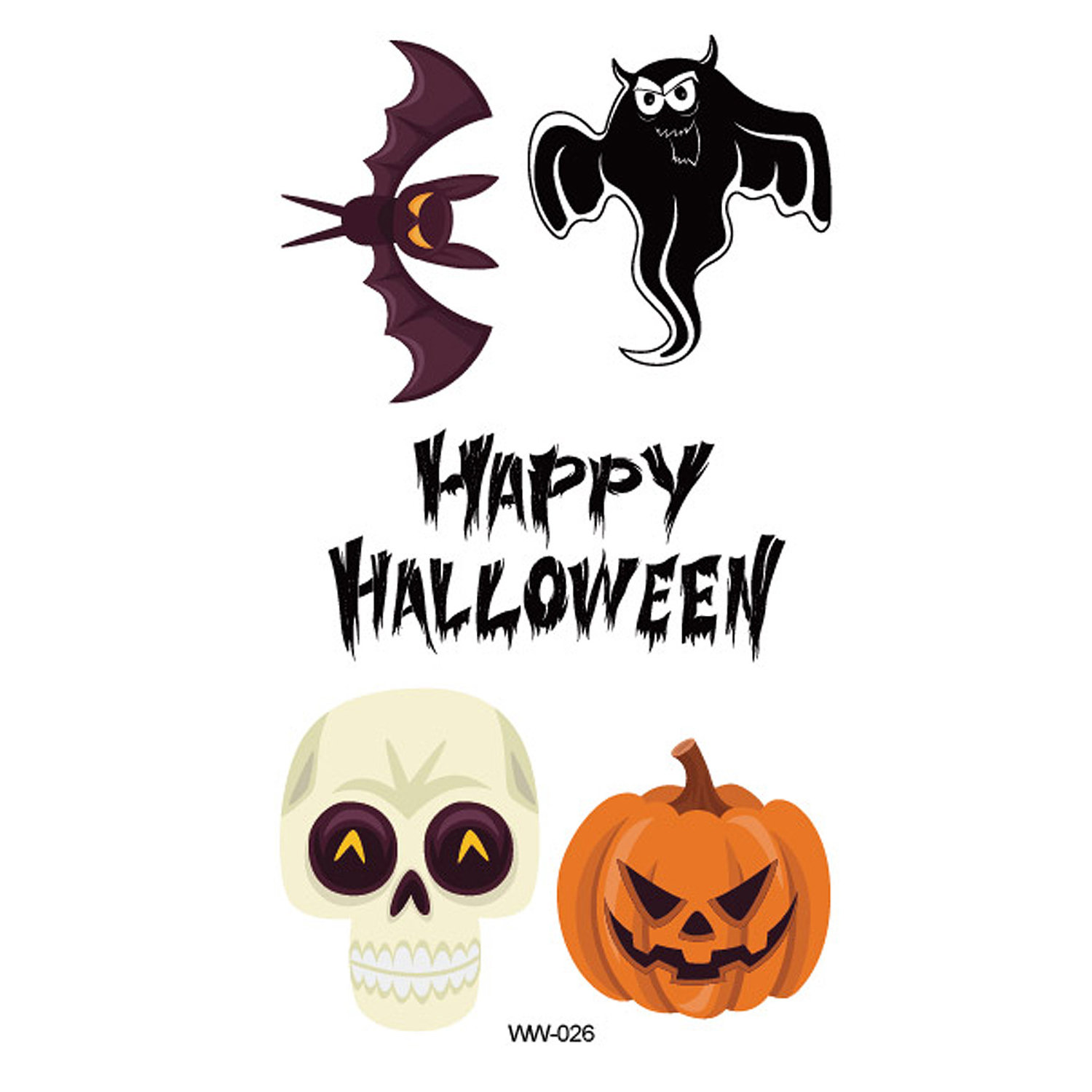 Tillfällig Tatuering 10x5cm - Halloween special! Happy Halloween