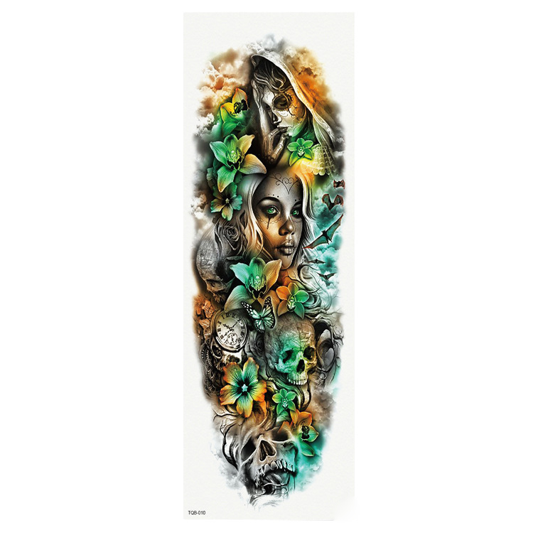 OBS STORLEK - 46 x 17 CM - Tatuering - Dia de los Muertos