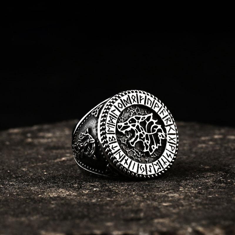 Ring - Nordisk Mytologi - Fenrir med runor