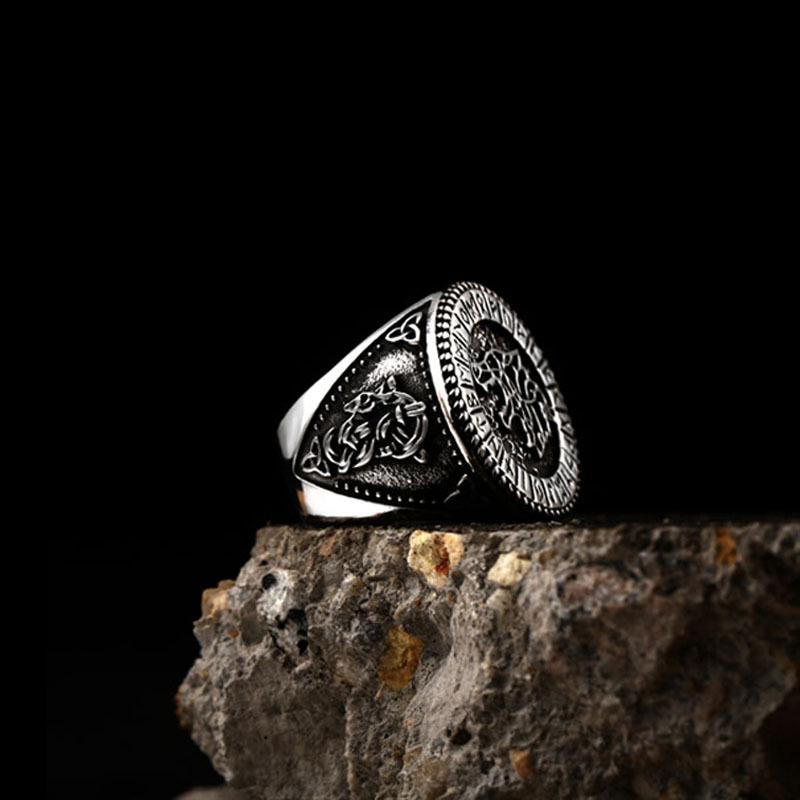 Ring - Nordisk Mytologi - Fenrir med runor