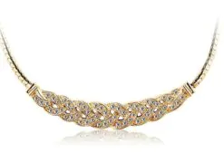 Vackert halsband - guld med strass