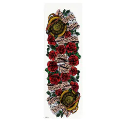 OBS STORLEK - 46 x 17 CM - Tatuering - rosor