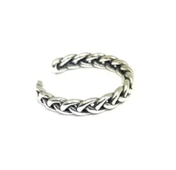 Äkta silverring, S925 - vacker fläta