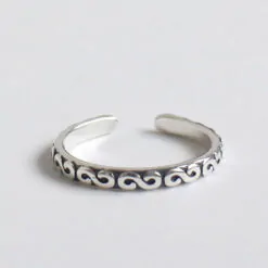 Äkta silverring, S 925, Evighetstecken