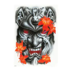 HEL RYGGTAVLA! Tillfällig Tatuering 48 x 34cm - kaninjävel