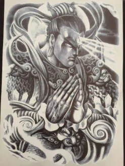 HEL RYGGTAVLA! Tillfällig Tatuering 48 x 34cm - krigare