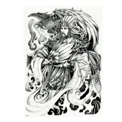 HEL RYGGTAVLA! Tillfällig Tatuering 48 x 34cm - kung