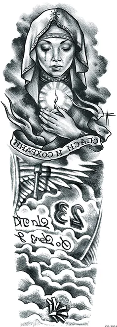 OBS! SE STORLEK! Tillfällig Tatuering - 46x17cm save and protect