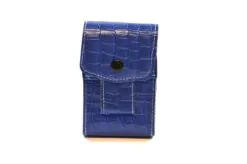 CIGARETTE BOX-PVC LEATHER BLÅ