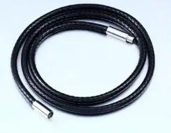 Flätat imitationsläder halsband 3mm*55cm