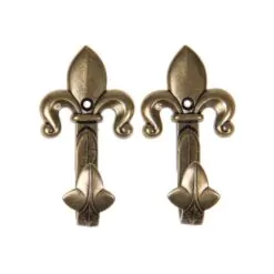 Kolser - Dekorativa krokar för upphänging - small fleur-de-lis 2-pack