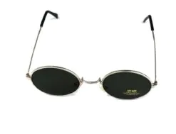 Solglasögon Ovala silver med Mönster