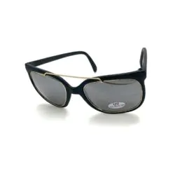 Solglasögon matt svarta med spegelglas