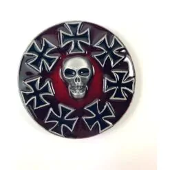 Bältesspänne - Skalle med kors