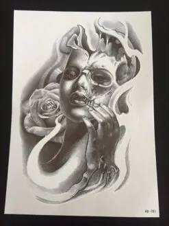 Tillfällig Tatuering 21 x 15cm - Two-faced Woman