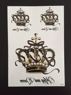 Tillfällig Tatuering 21 x 15cm - Crown