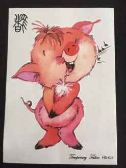Tillfällig Tatuering 21 x 15cm - Mr Pig