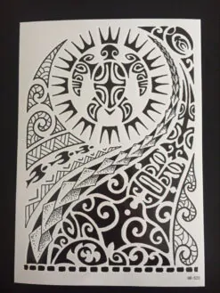 Tillfällig Tatuering 21 x 15cm - Maori Pattern