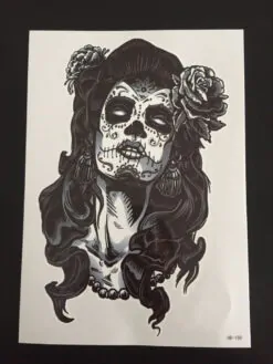 Tillfällig Tatuering 21 x 15cm - Undead Woman