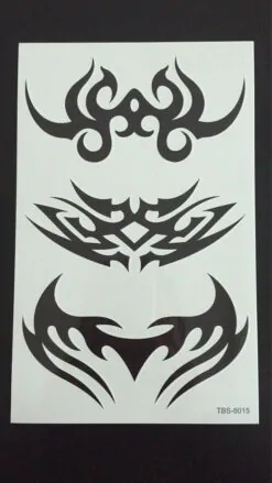 Tillfällig Tatuering 19 x 12 cm - 3 Tribals