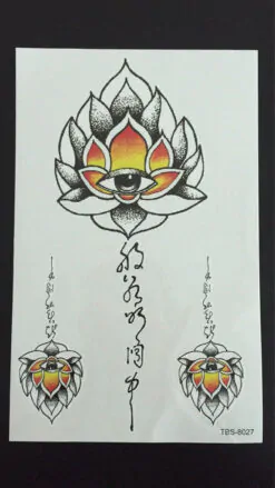 Tillfällig Tatuering 19 x 12 cm -All Seeing Flower Eye