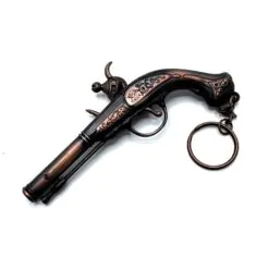 Stor Nyckelring - ~8-13cm - piratpistol - knallpulver