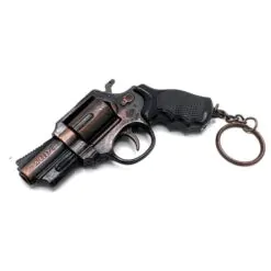 Stor Nyckelring - ~8-13cm - revolver - knallpulver